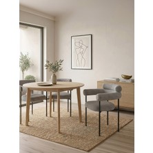 Gazzini Furniture Milo Premium Boucle Metal Sandalye