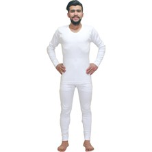Boravelli Ceylanoğlu %100 Pamuk Beyaz Takım Alt Üst Içlik Interlok