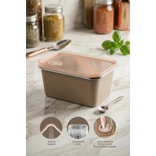 Kitchen Life Stainless Paslanmaz Çelik Vakumlu Saklama Kabı,fırın ve Kek Kabı 1,65LT Yemek Kabı Sefer Tası