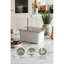 Kitchen Life Stainless Paslanmaz Çelik Vakumlu Saklama Kabı,fırın ve Kek Kabı 1,65LT Yemek Kabı Sefer Tası