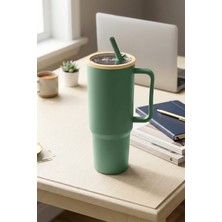 Kitchen Life 1300 ml Big Mug Kulplu Pipetli Büyük Boy Suluk Matara