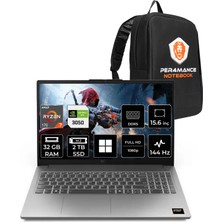 Lenovo Loq Essential 15ARP10 Ryzen 7 170 Rtx 3050 6gb 65W 32GB Ram 2tb SSD 15.6" Fhd (1920X1080) IPS 144Hz WIN11 Home 83S000D9TRP322 Gaming Laptop + Per4 Çanta