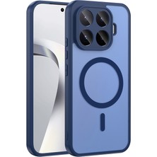 Mobify Mi 17T Pro Kılıf M-Safe Yapışkan ve Şarj Özellikli Şık Serenta Premium Mat Silikon Kapak