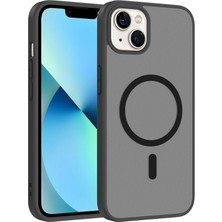 Mobify iPhone 15 Kılıf M-Safe Yapışkan ve Şarj Özellikli Şık Serenta Premium Mat Silikon Kapak