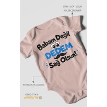 Morivo Kids Babam Değil, Dedem Sağolsun. Kısa Kollu Bebek Body %100 Pamuk