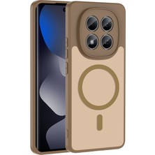 Mobify Redmi Note 15 Pro 4g Kılıf M-Safe Yapışkan ve Şarj Özellikli Şık Serenta Premium Mat Silikon Kapak
