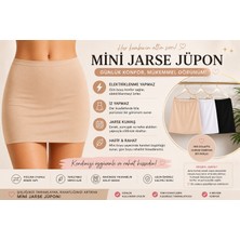 MÇ İç Giyim Mini Jarse Jüpon Elektriklenme Yapmayan Iz Bırakmayan Esnek Kumaş Iç Göstermez Kadın Iç Etek