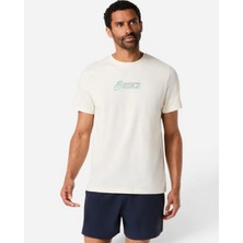 Asics Logo Graphic Tee Erkek Bej Kısa Kollu Tshirt 2031F334-100