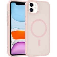 Mobify iPhone 11 Kılıf M-Safe Yapışkan ve Şarj Özellikli Şık Serenta Premium Mat Silikon Kapak