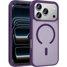 Mobify iPhone 17 Pro Kılıf M-Safe Yapışkan ve Şarj Özellikli Şık Serenta Premium Mat Silikon Kapak