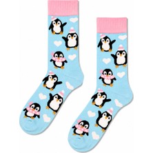 Carnaval Socks Sevimli Penguen Desenli Unisex Soket Çorap