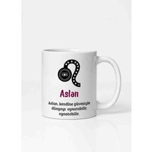 Weiler Riger Aslan Burcu Premium Porselen Kupa Bardak 330 ml - Kaliteli Hediyelik Özel Tasarım Şık Porselen Kupa