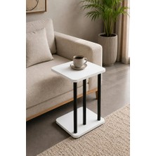 Barin Design C Sehpa - Koltuk Yan Sehpası, Çok Amaçlı Laptop Sehpası, Modern Fiskos Sehpa, Kahve ve Servis Sehpası