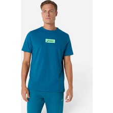 Asics Chest Logo Tee Erkek Yeşil Kısa Kollu Tshirt 2031F333-400