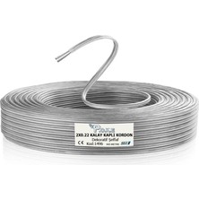 Poke Dekoratif Neon LED Tabelalar Için Şeffaf Ikili Kalay Kordon Kablo 2x0.22 - 100 Metre