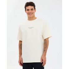 Skechers M Graphic Tee Reflect Logo Oversize T-Shirt Erkek Beyaz Tshirt S231094-3855