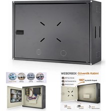 Dvr/nvr Rack Kabinet ve Monitör Koruma Kutusu Metal 45X35X11 Antrasit Renk