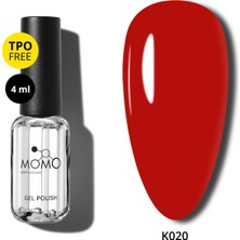 Momo Professional Kalıcı Oje K020 Kan Kırmızısı 4 ml Orta Kıvamlı Kolay Uygulama