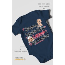 Morivo Kids Dayıya Özel Kısa Kollu Bebek Body %100 Pamuk