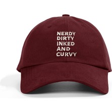 PataCute Nerdy Dirty Bordo Soft Baseball Şapka
