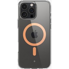 Spigen Caseology iPhone 16 Pro ile Uyumlu MagSafe Kılıf Capella Mag Sararmaya Dayanıklı ince Altın Şeffaf Kapak - ACS08305 (Spigen TR Garantili)