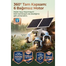 Kadraj 4 Kameralı - Solar Panelli  16000 Mah.  Turk Telekom  Yıllık Hat   Her Ay 50GB  TT20