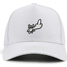 PataCute Cat You Beyaz Yüksek Profil Baseball Şapka