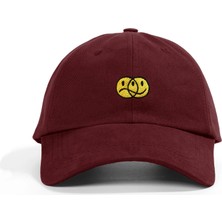 PataCute Bipolar Smile Bordo Soft Baseball Şapka