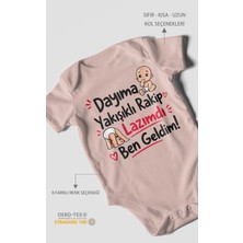 Morivo Kids Dayıya Özel Kısa Kollu Bebek Body %100 Pamuk