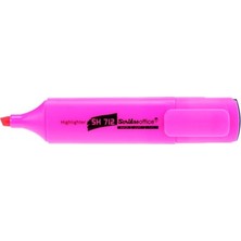 Scrikss Office SH712 Fosforlu Kalem 1 Adet Pembe Renk ile Kağıt Yüzeyine Uygun