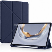 Monsgeek Lenovo Idea Tab Plus 12.1 Inç  2026 Uyumlu Katlanabilir Kalemlikli Standlı Uyku Modlu Akıllı Tablet Kılıfı