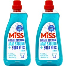 Miss Sıvı Çamaşır Deterjanı Arap Sabunu + Soda Etkili 1.5 Lt 2 Li