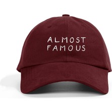 PataCute Almost Famous Bordo Soft Baseball Şapka