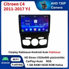 Conio Citroen C4 2011-2017 Yıl 1GB Ram 16GB Rom Hafıza Android Kablosuz Carplay Navigasyon Multimedya 10 Inç Ekran Hediyegeri Görüş Kamerası Hediye Çerçevesi
