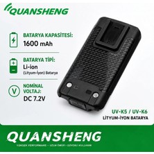 Quansheng K5 - K6 Yedek Batarya