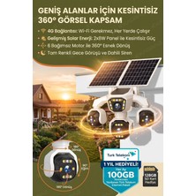 Kadraj 4 Kameralı - Solar Panelli   Turk Telekom  Yıllık Hat   Her Ay 100GB   Yapay Zeka TT100