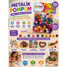 Marka Puti Metalik Küçük 10mm 100 adet PomPom