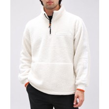 Togy&Burk Peluş Cepli Ekru Sweat Mont