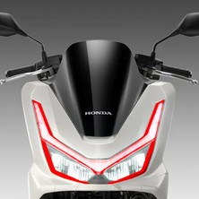 Gogo Honda Pcx 2025 - 2026 Uyumlu Geniş Far Üstü Film Kırmızı