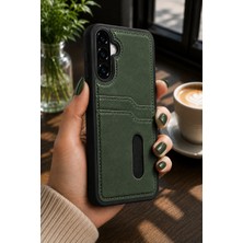 bbtech Samsung Galaxy A37 5g ile Uyumlu Kartvizitli Deri Kılıf