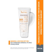 Avene Mineral Lotion SPF 50+ Hassas Ciltler için Süt Formunda Güneş Kremi 100 ml Korumalı