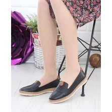 Nesil Shoes Syg P01 Siyah Hakiki Deri Kadın Ayakkabı