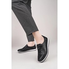 Nesil Shoes Sdf 701-3 Siyah Içi Deri Günlük Kadın Ayakkabı