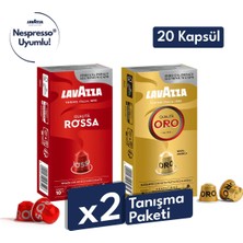 Lavazza Nespresso Uyumlu Qualità Oro 55GR + Qualità Rossa 57GR Alüminyum Kapsül 2'li Paket