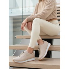 Nesil Shoes Wiss 1120 Bej Anatomik Kadın Sneakers
