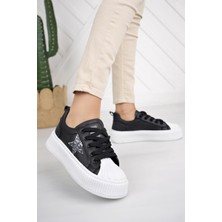 Nesil Shoes Dvm 7100 Siyah Beyaz Kadın Sneakers