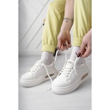 Nesil Shoes Dvm 5750 Beyaz Havalı Taban Kadın Sneakers
