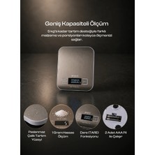 Mkio Hassas Mutfak Tartısı ,Dijital Ekranlı - Paslanmaz Mutfak Terazi ,1 Gram Hassas Ölçü ,Dara-TARE Fonksiyonu ,4 Farklı Ölçü Birimi g + oz + ml + ıb:oz