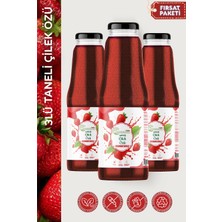 NatureTime Premium Taneli Çilek Özü %100 Doğal Katkısız Şeker İlavesiz- 3'lü Fırsat Paketi