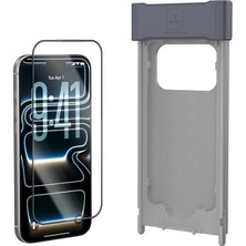  iPhone 17 Wiwu GT-033 Glass Ultra Serisi 3D Anti Reflective Ekran Koruyucu Uygulama Aparatı Şeffaf